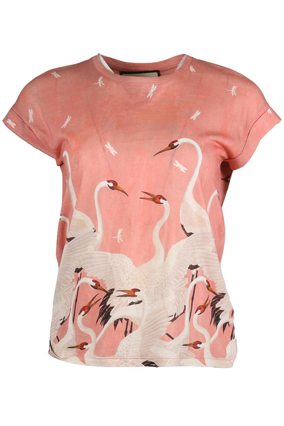 GUCCI PRINTED COTTON JERSEY T-SHIRT XSMALL