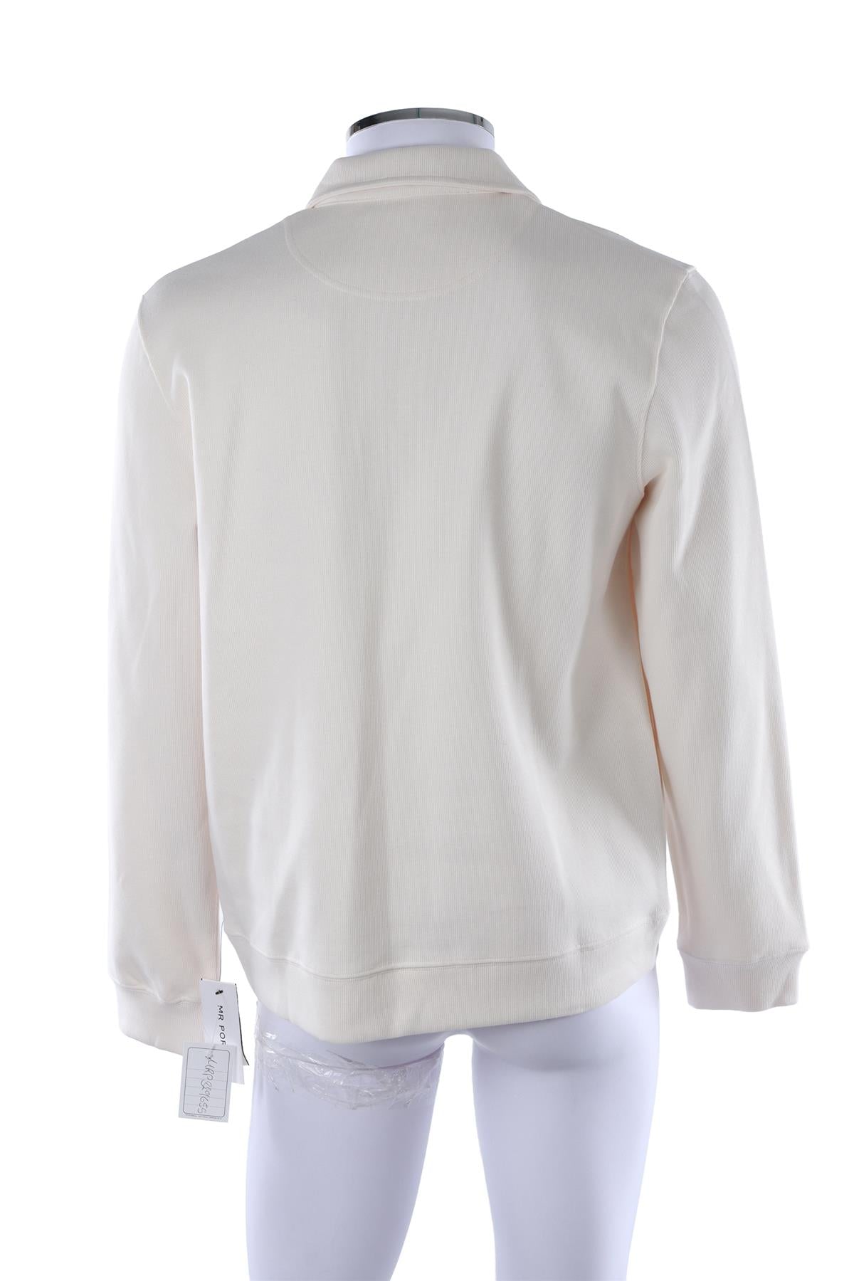 WHITE MEN'S COTTON SWEATSHIRT