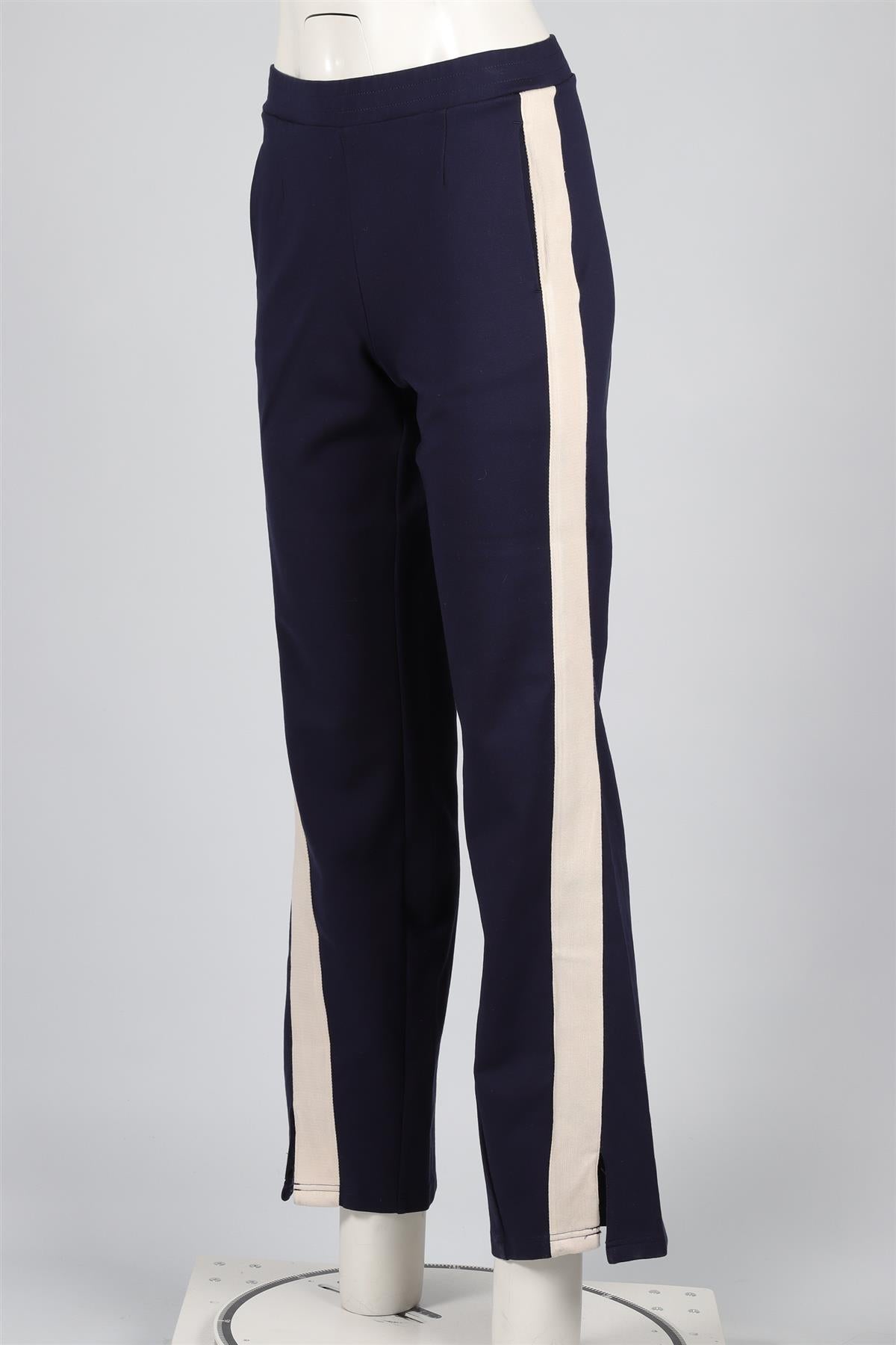 THE UPSIDE NAVY JERSEY STRAIGHT LEG PANTS XSMALL