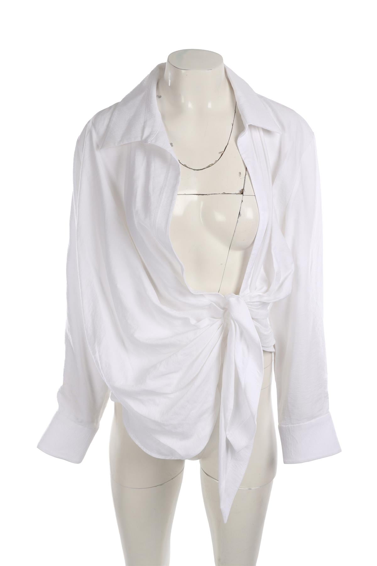 JACQUEMUS WHITE COTTON SHIRT FR 40 UK 12