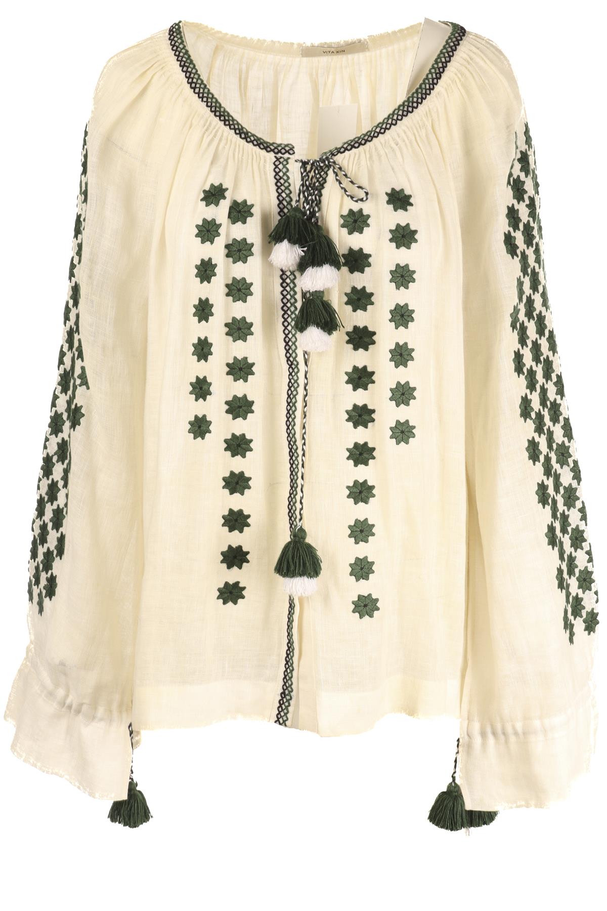 VITA KIN CREAM LINEN TOP SMALL
