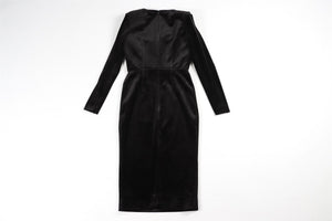 ALEX PERRY BLACK VELVET MIDI DRESS UK 8