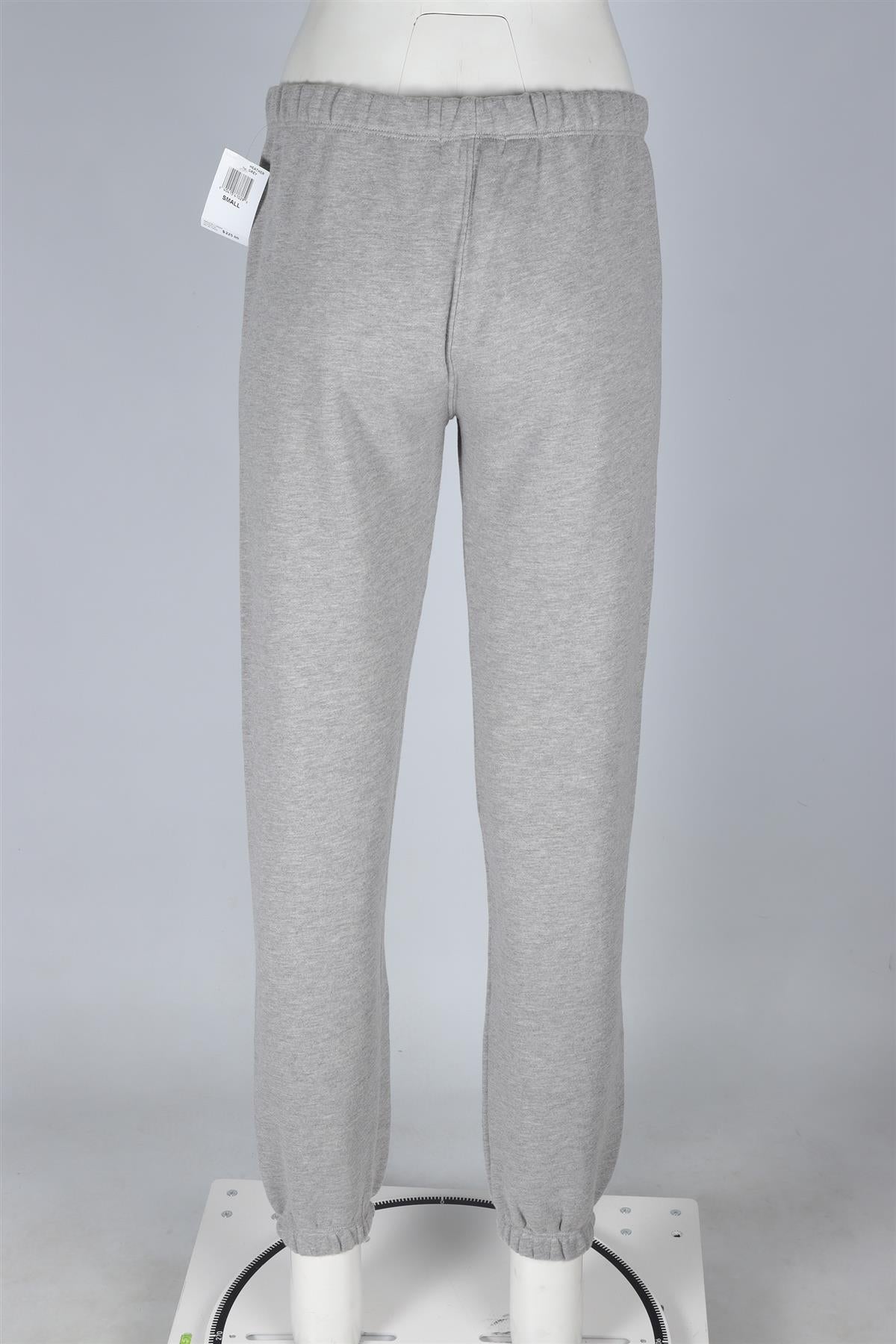 ETERNE GREY COTTON TRACK PANTS SMALL