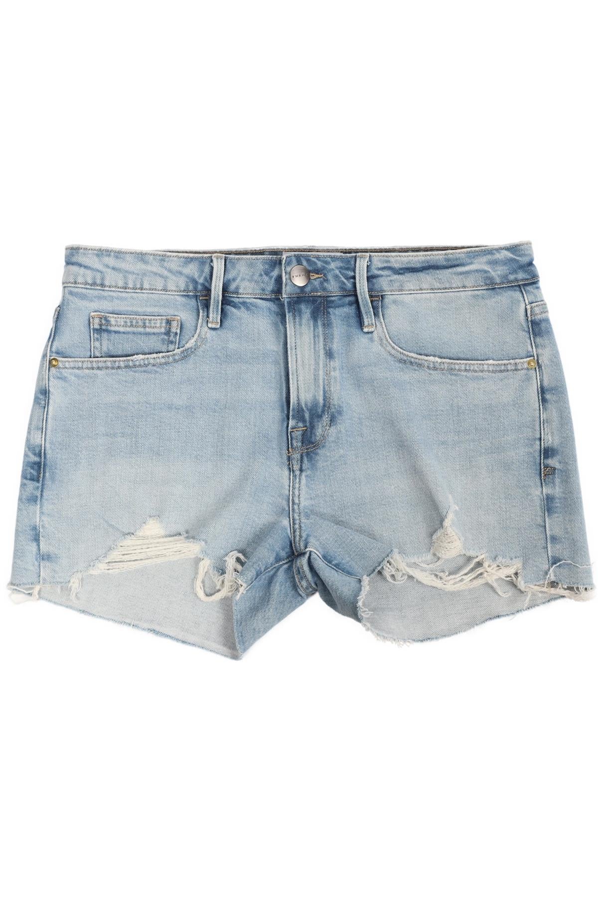FRAME HIGH RISE DENIM SHORTS W27 UK 8-10