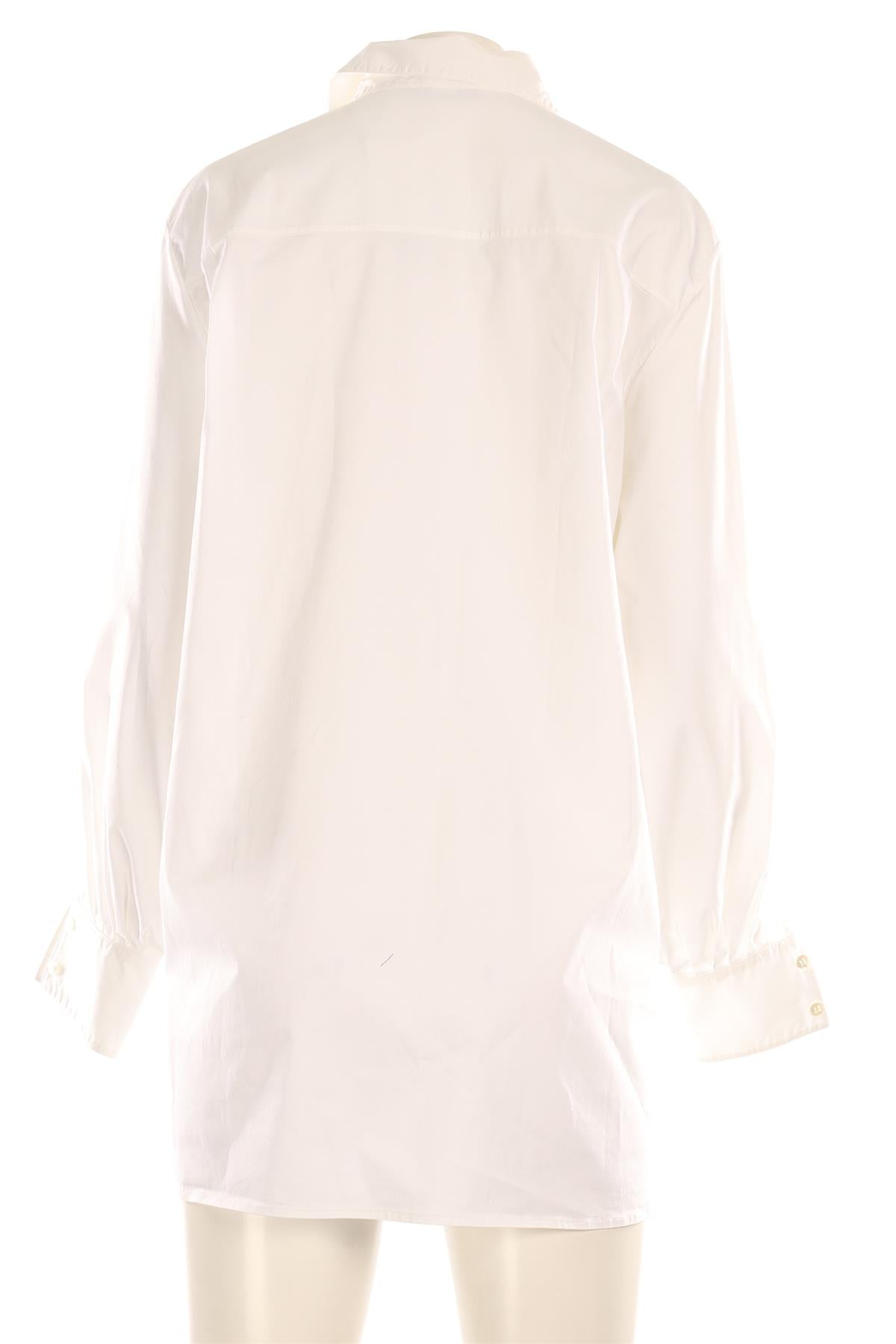THE ROW IVORY COTTON SHIRT LARGE