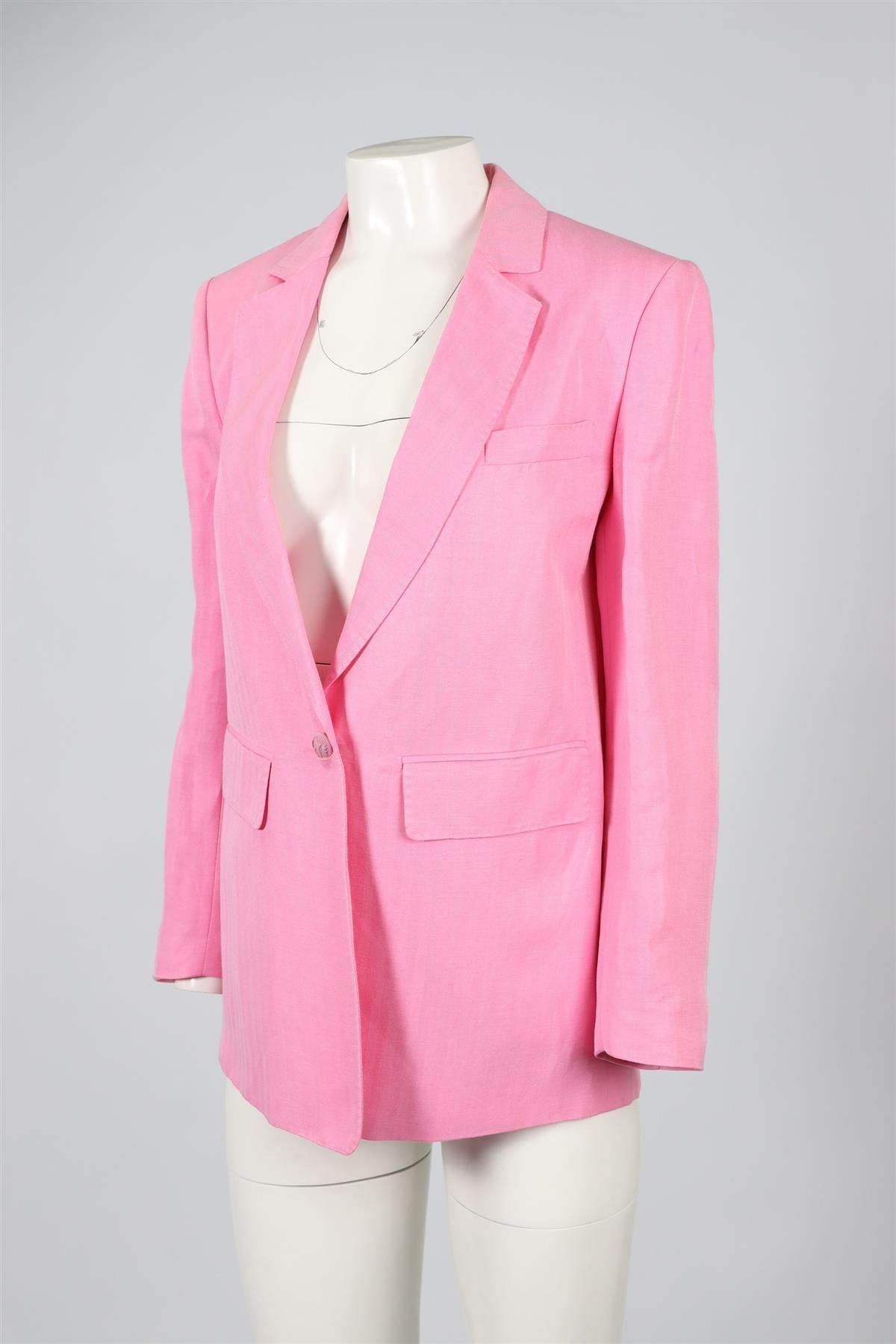 ETRO PINK LINEN BLEND BLAZER IT 40 UK 8