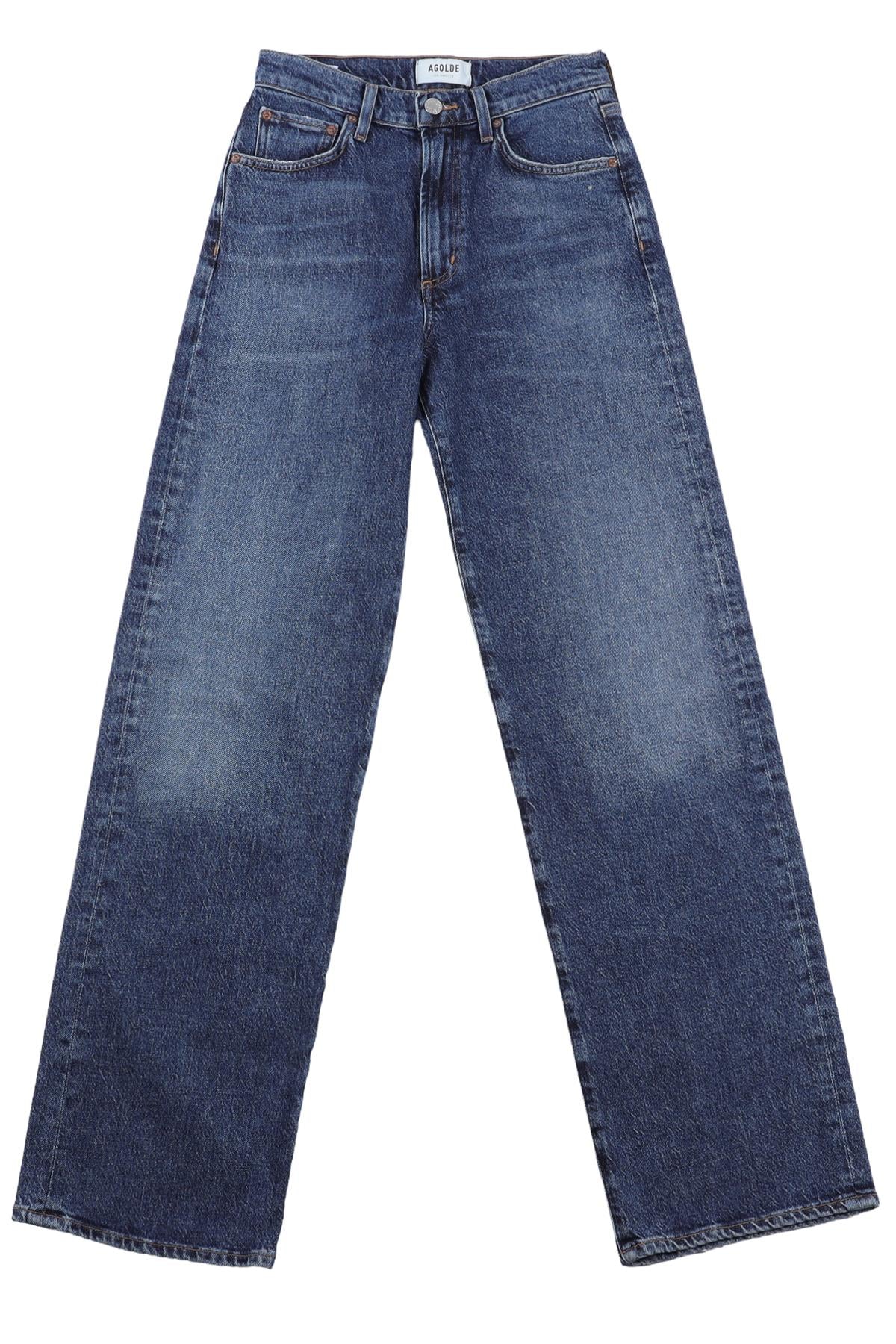 AGOLDE NAVY HIGH RISE STRAIGHT LEG JEANS W24 UK 6