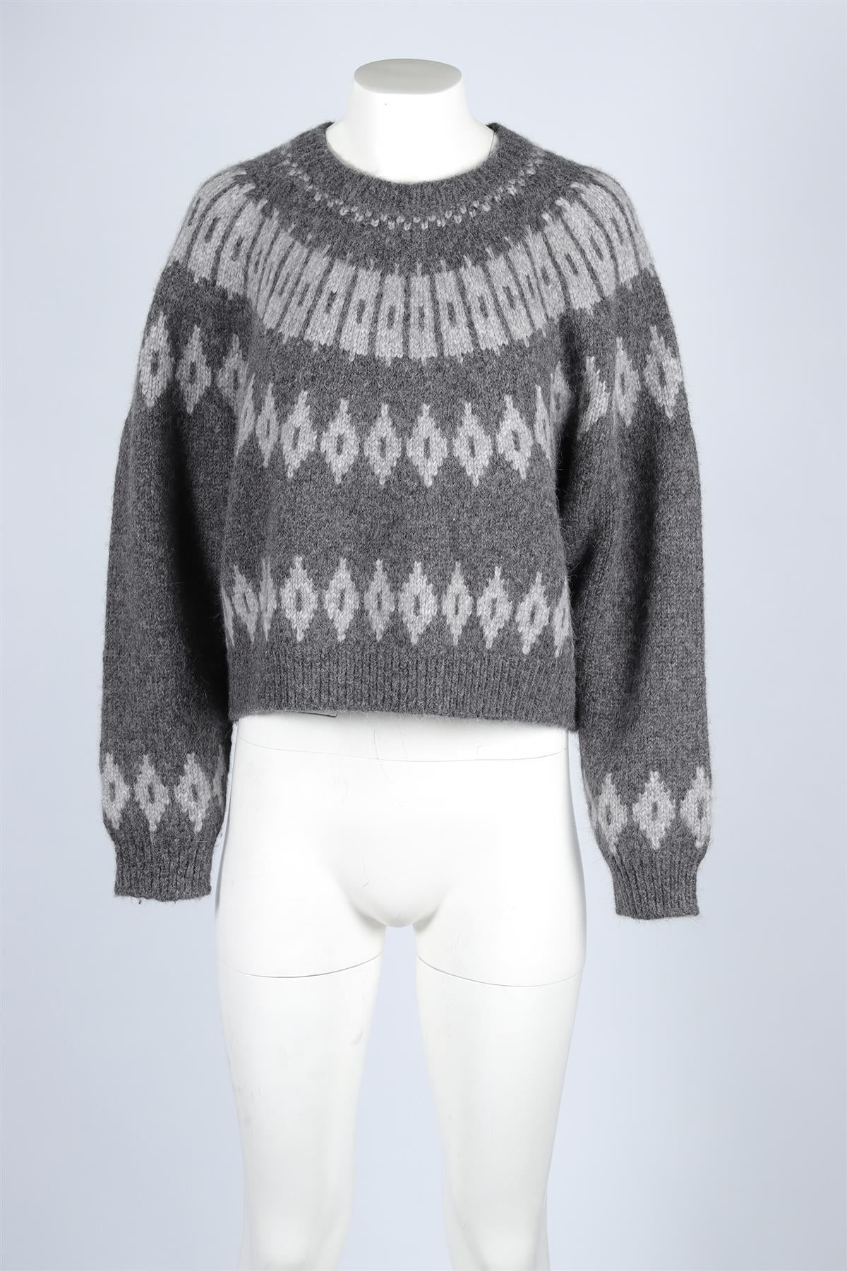 NILI LOTAN GREY ALPACA SWEATER MEDIUM
