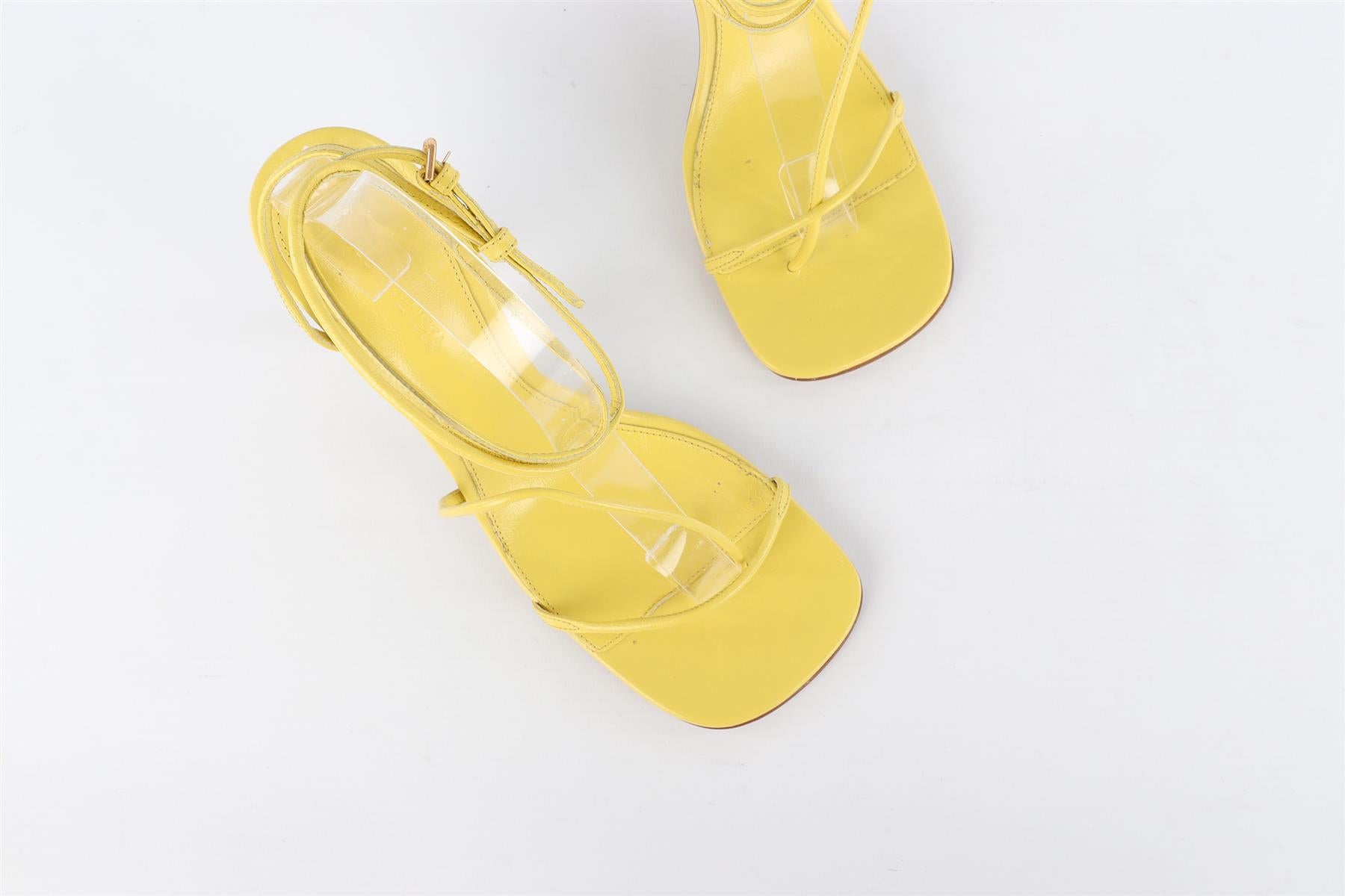 BOTTEGA VENETA YELLOW LEATHER SANDALS EU 38 UK 5 US 8