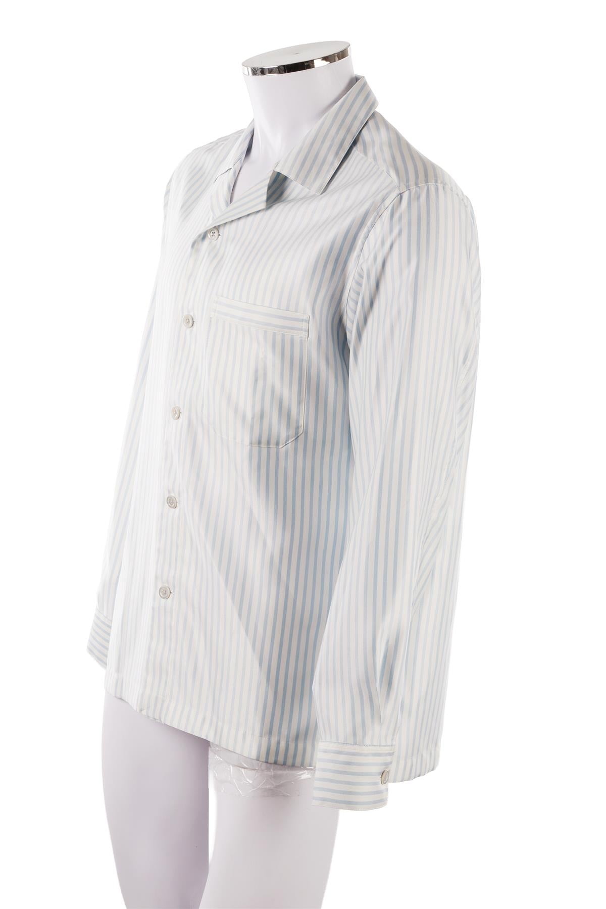 WHITE MEN'S SILK SHIRT