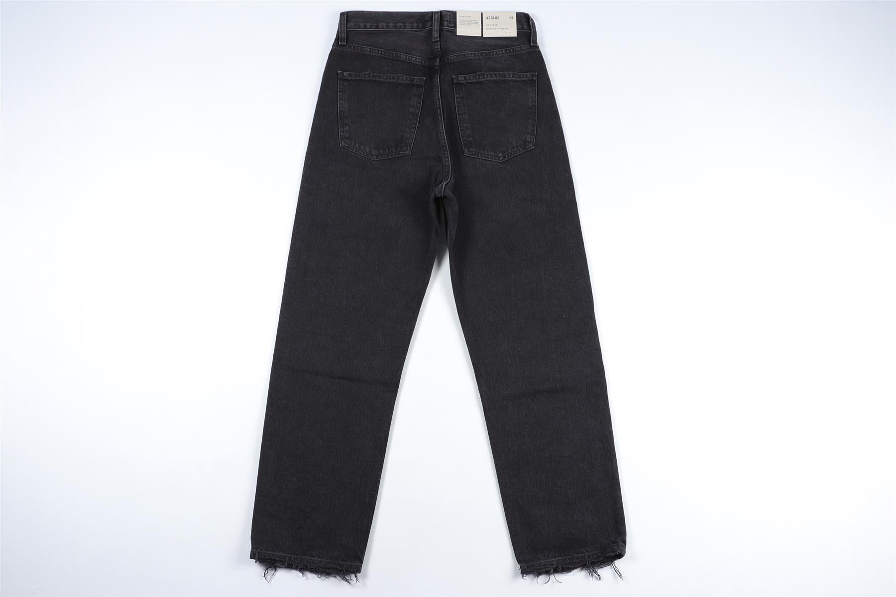 AGOLDE BLACK HIGH RISE STRAIGHT LEG JEANS W24 UK 6