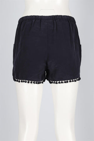 FIGUE NAVY SILK SHORTS SMALL