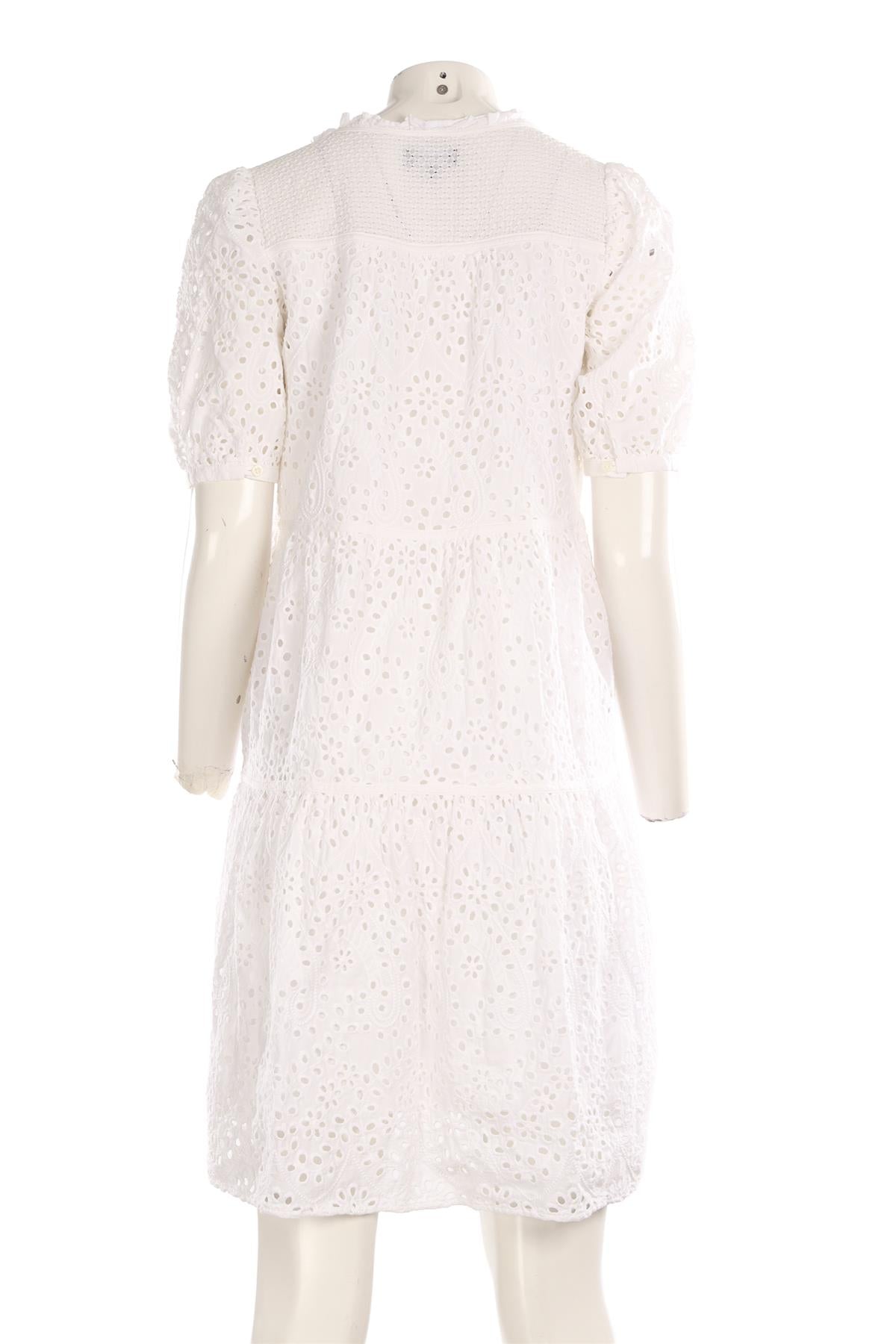 ME+EM WHITE COTTON MINI DRESS UK 10
