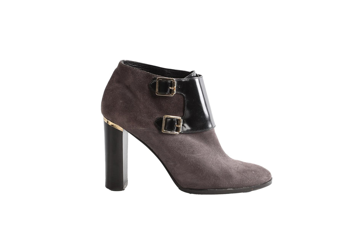 BURBERRY GREY SUEDE ANKLE BOOTS EU 40 UK 7 US 10