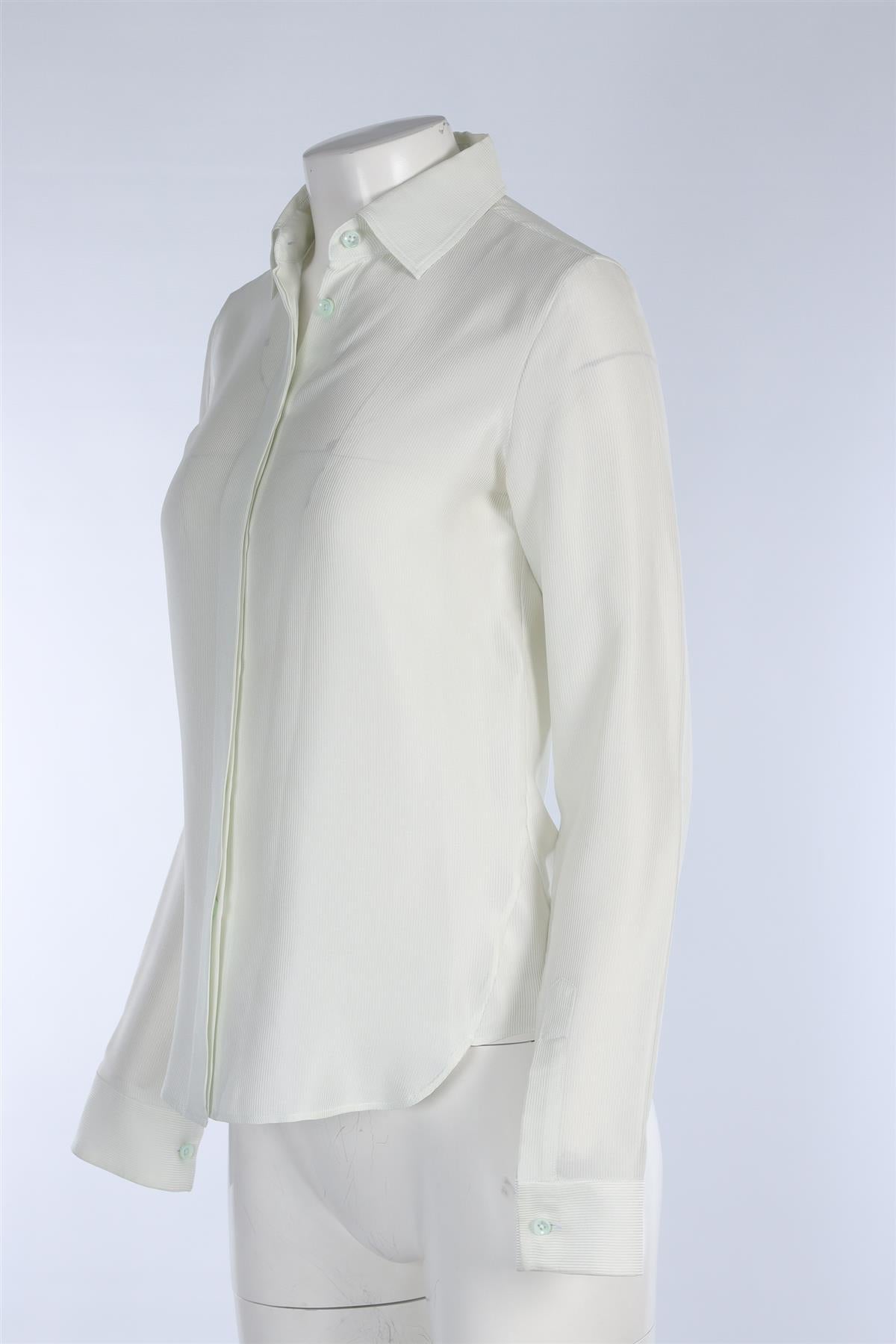 MAISON MARGIELA GREEN SILK SHIRT IT 40 UK 8
