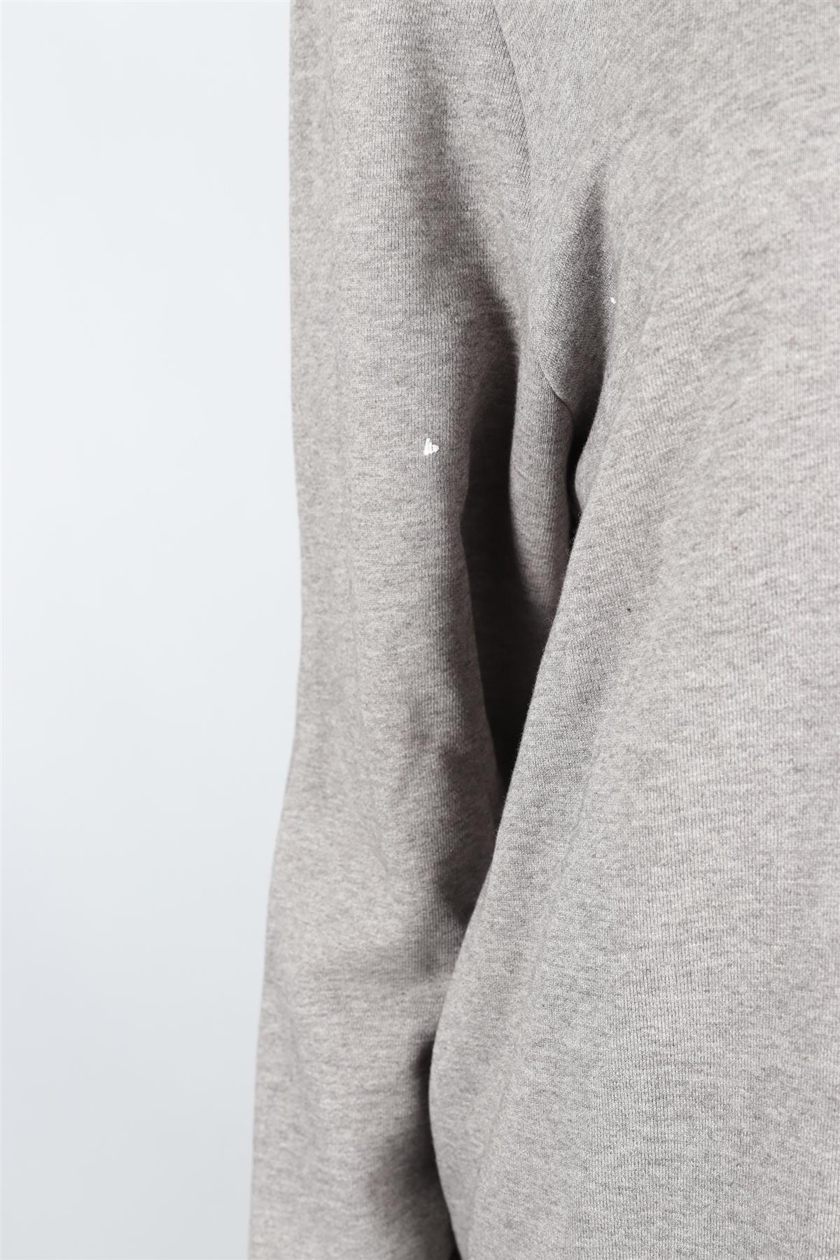 CHRISTOPHER KANE GREY FEATHER AND COTTON HOODIE SMALL