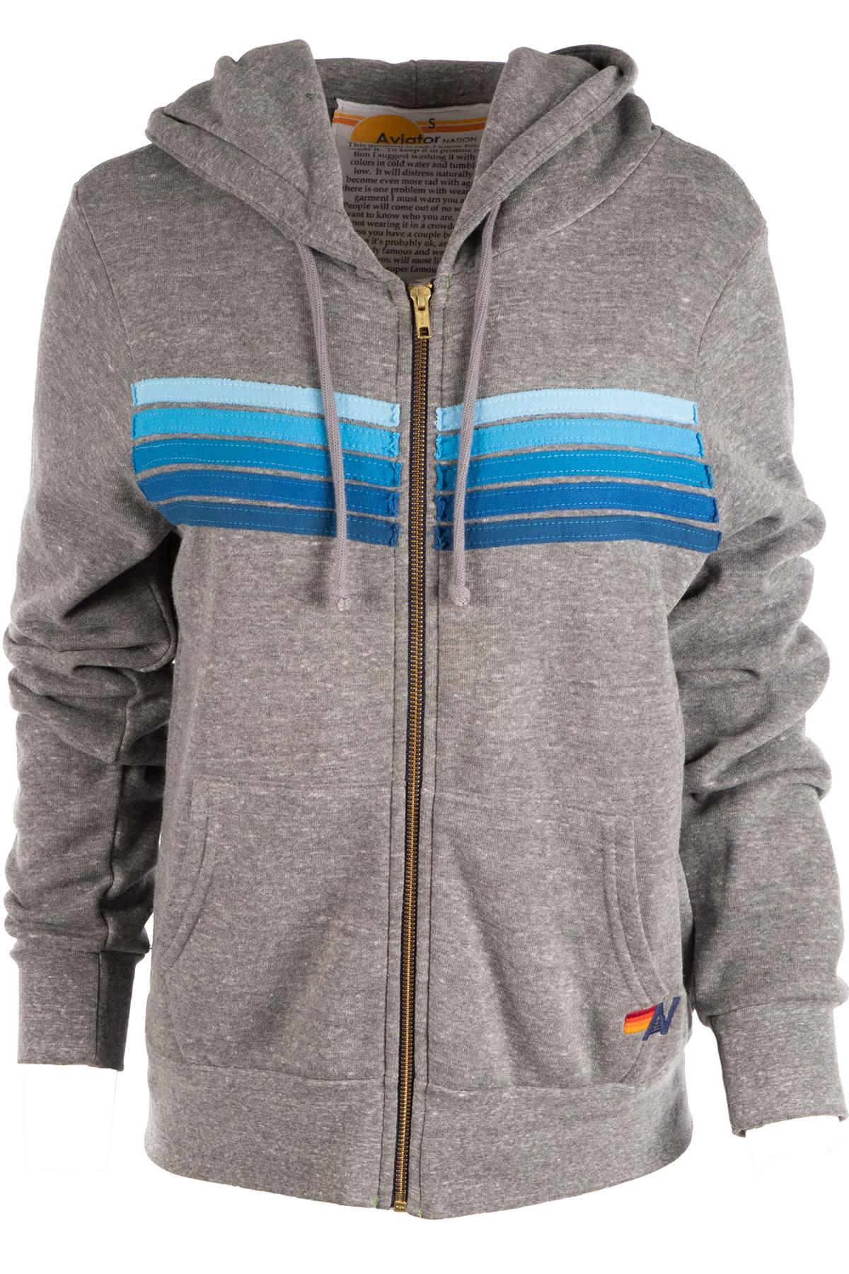 AVIATOR NATION GREY COTTON HOODIE SMALL