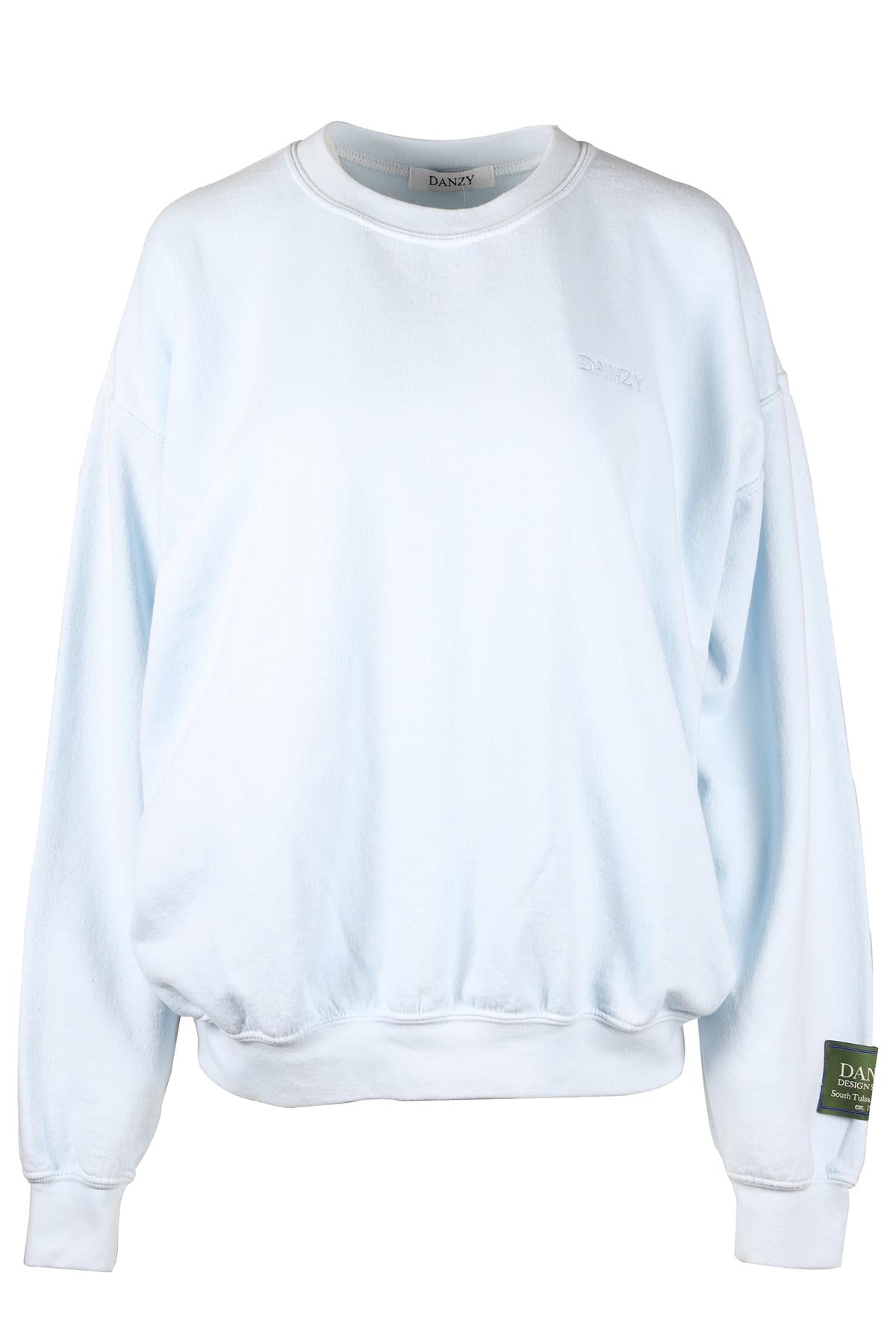 DANZY BLUE COTTON BLEND SWEATSHIRT MEDIUM