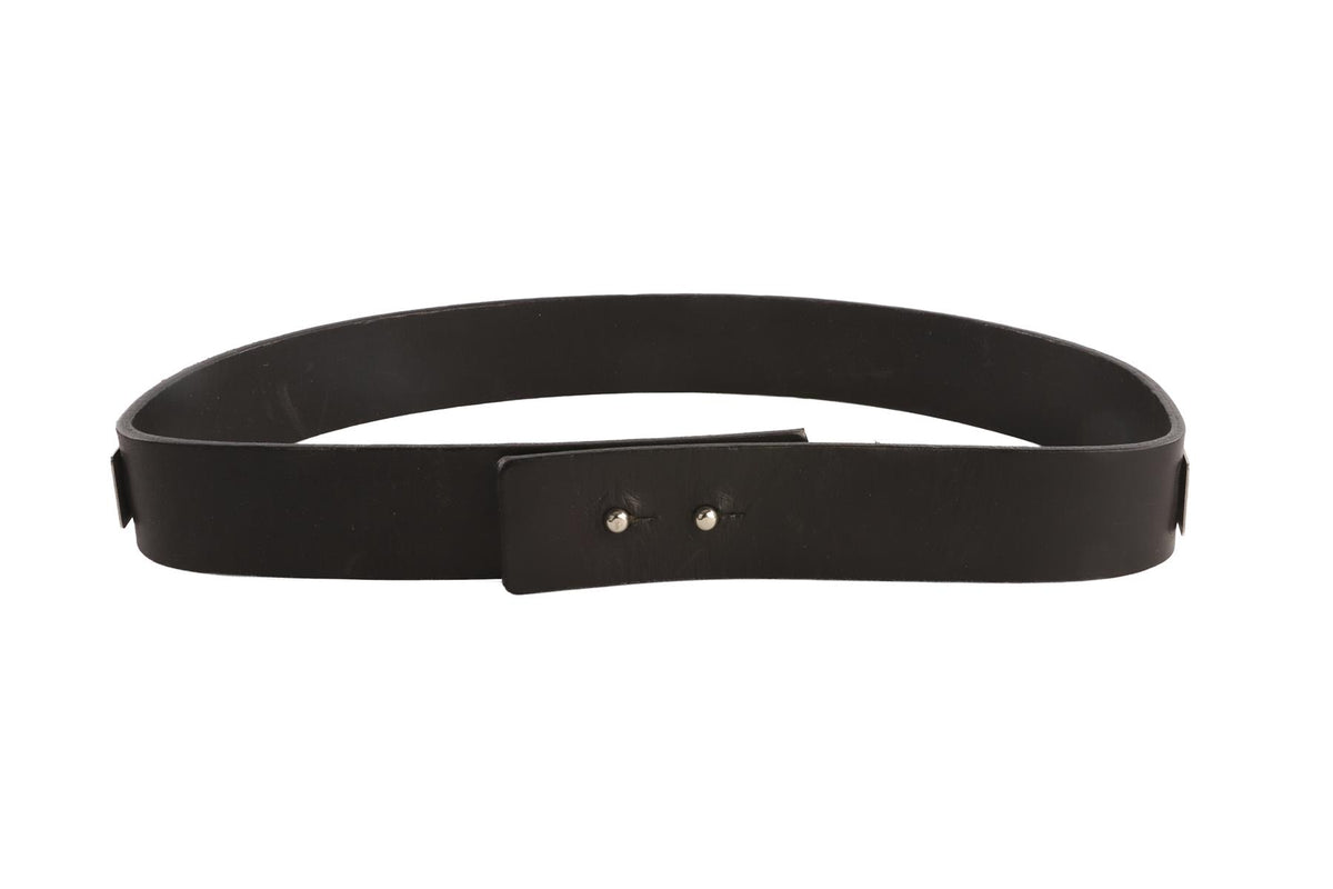 ROKSANDA BLACK LEATHER WAIST BELT UK 10