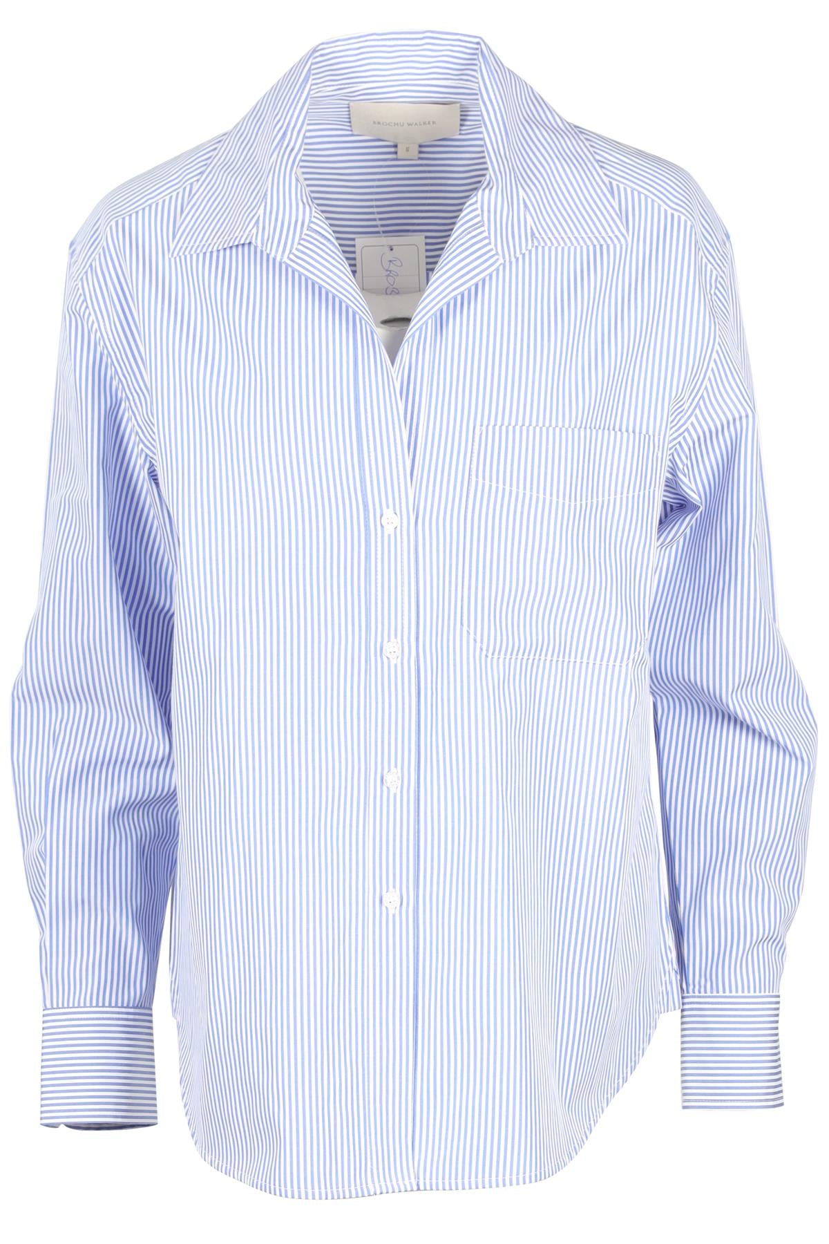 BROCHU WALKER BLUE COTTON SHIRT SMALL