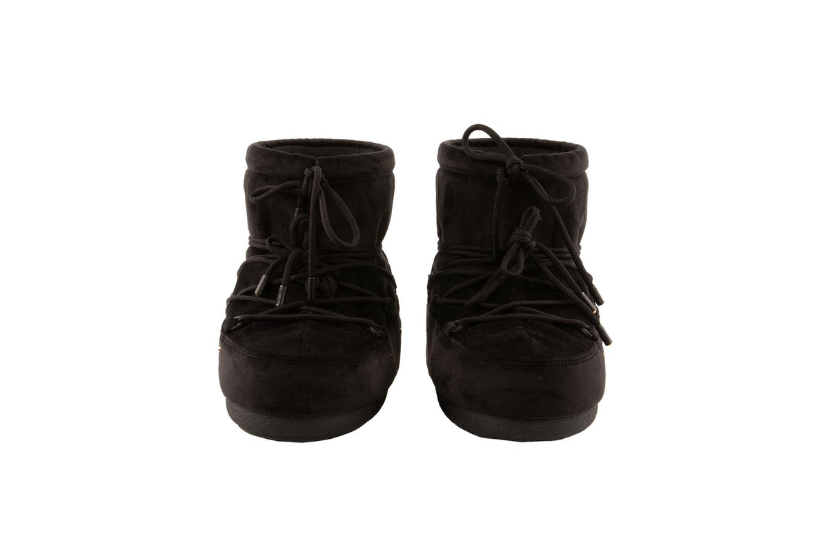 MOON BOOT BLACK VELVET BOOTS EU 39-40 UK 6-7 US 9-10