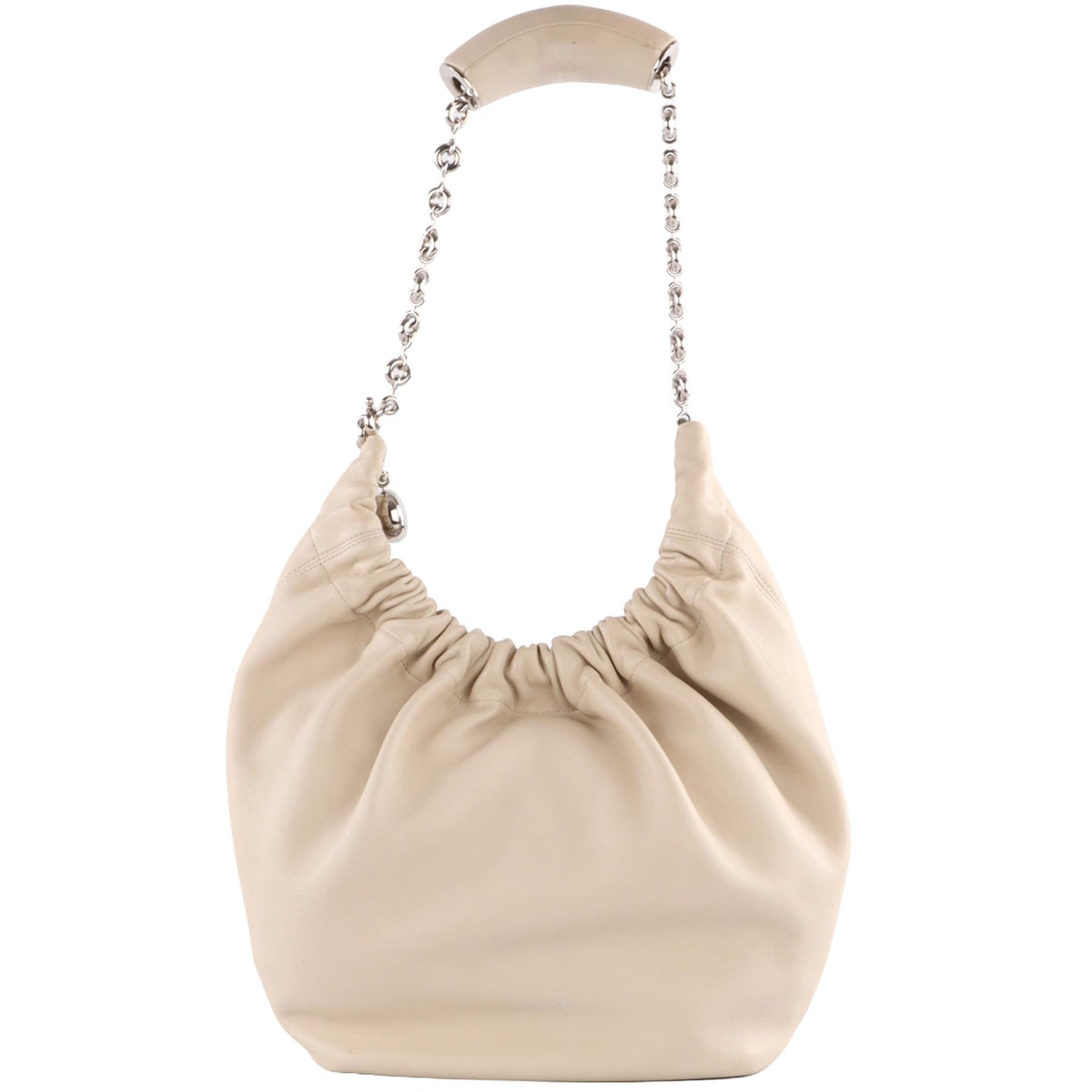 LOEWE ECRU SQUEEZE SMALL LEATHER SHOULDER BAG