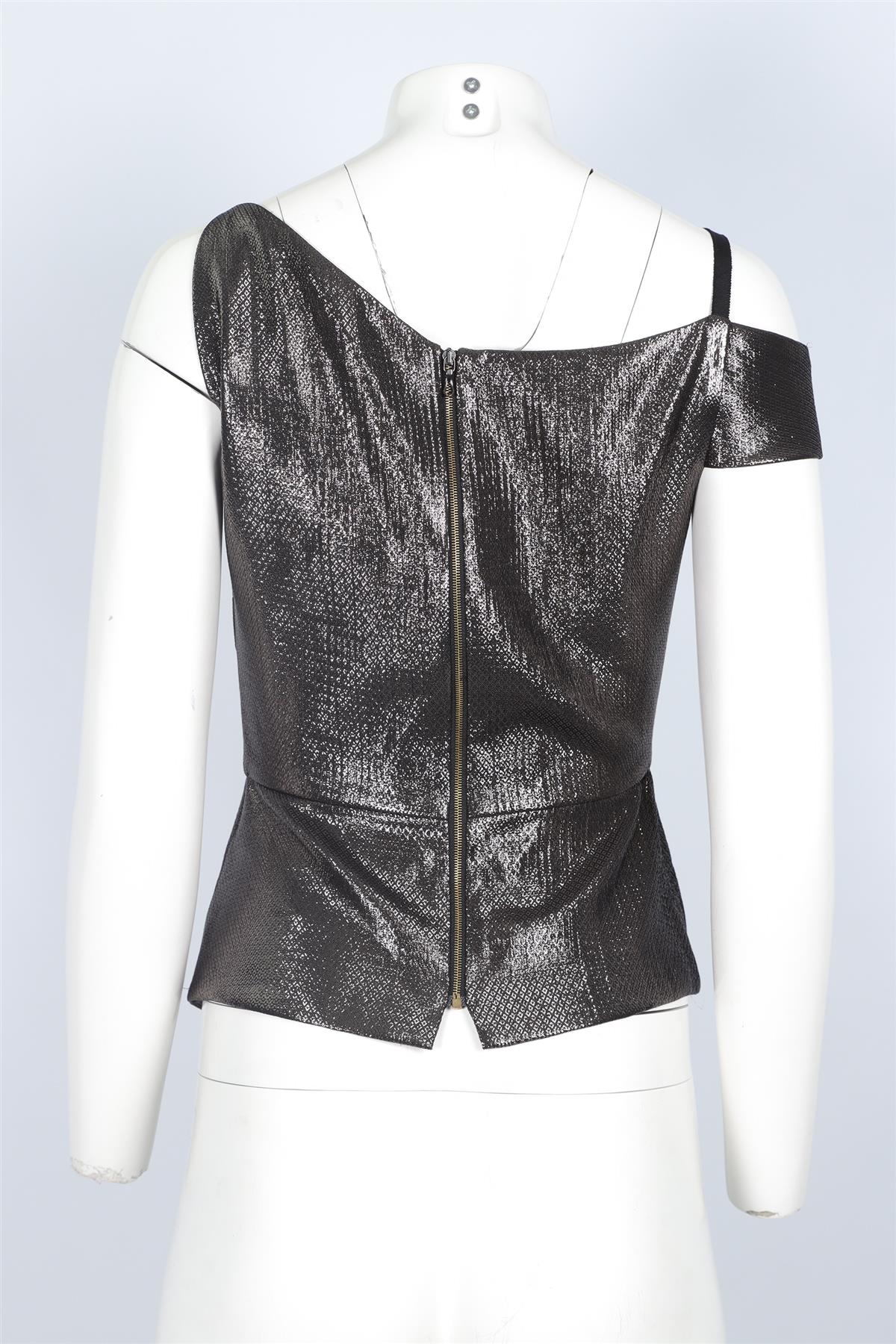ROLAND MOURET GREY SILK TOP UK 10