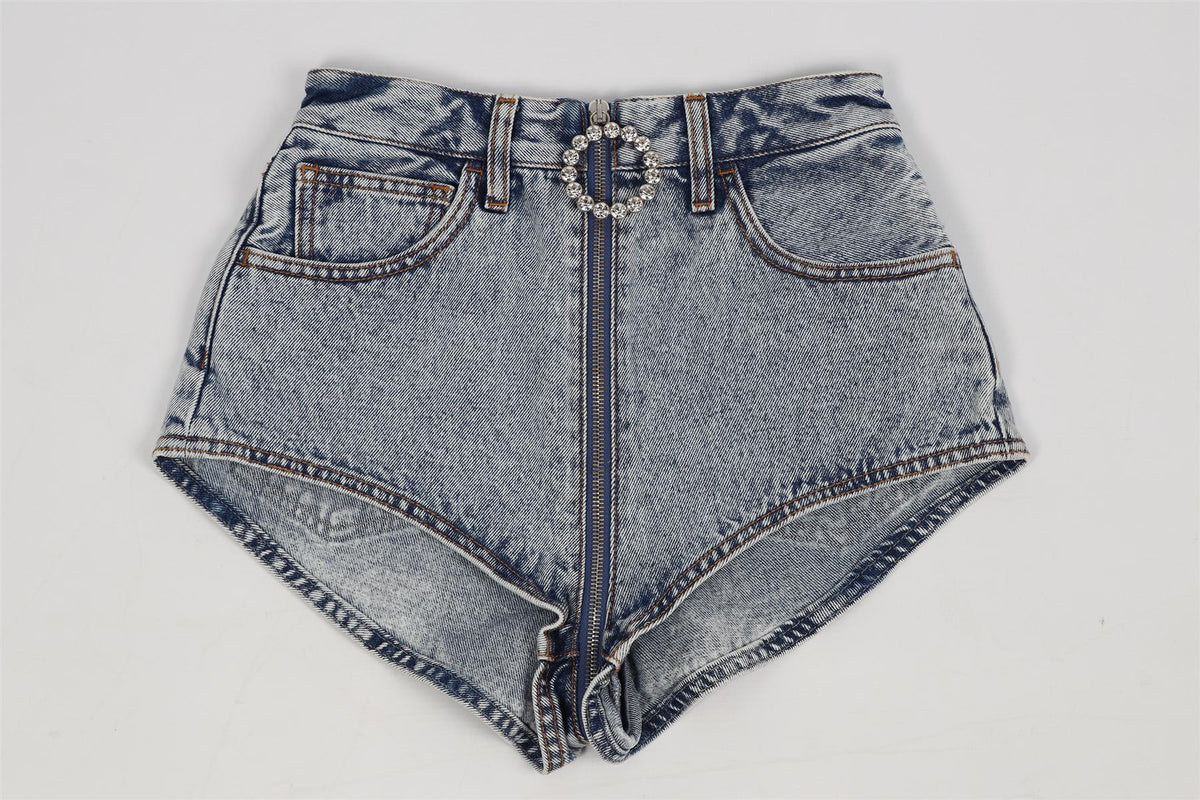 ALESSANDRA RICH HIGH RISE DENIM SHORTS W25 UK 6-8