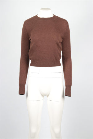 ÉTERNE BROWN CASHMERE SWEATER XSMALL-SMALL