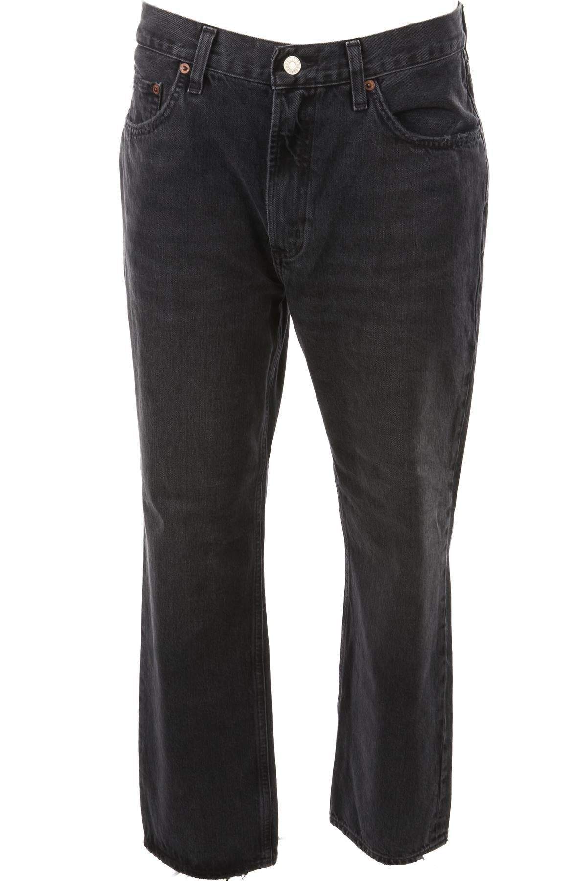 AGOLDE BLACK HIGH RISE STRAIGHT LEG JEANS W30