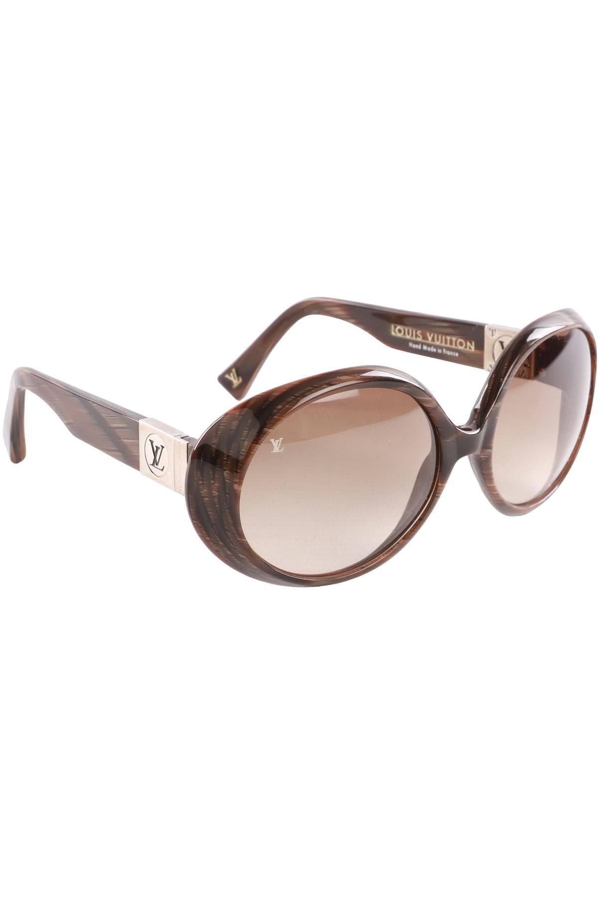 LOUIS VUITTON BROWN ROUND FRAME ACETATE SUNGLASSES