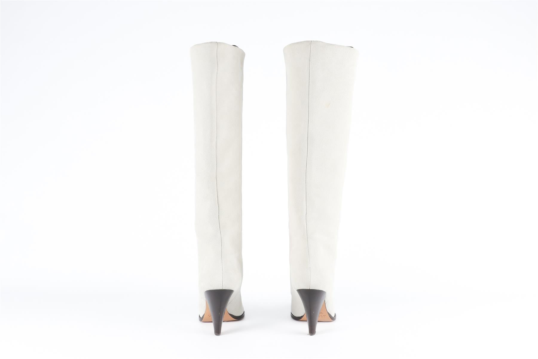 ISABEL MARANT ECRU SUEDE KNEE HIGH BOOTS EU 39 UK 6 US 9