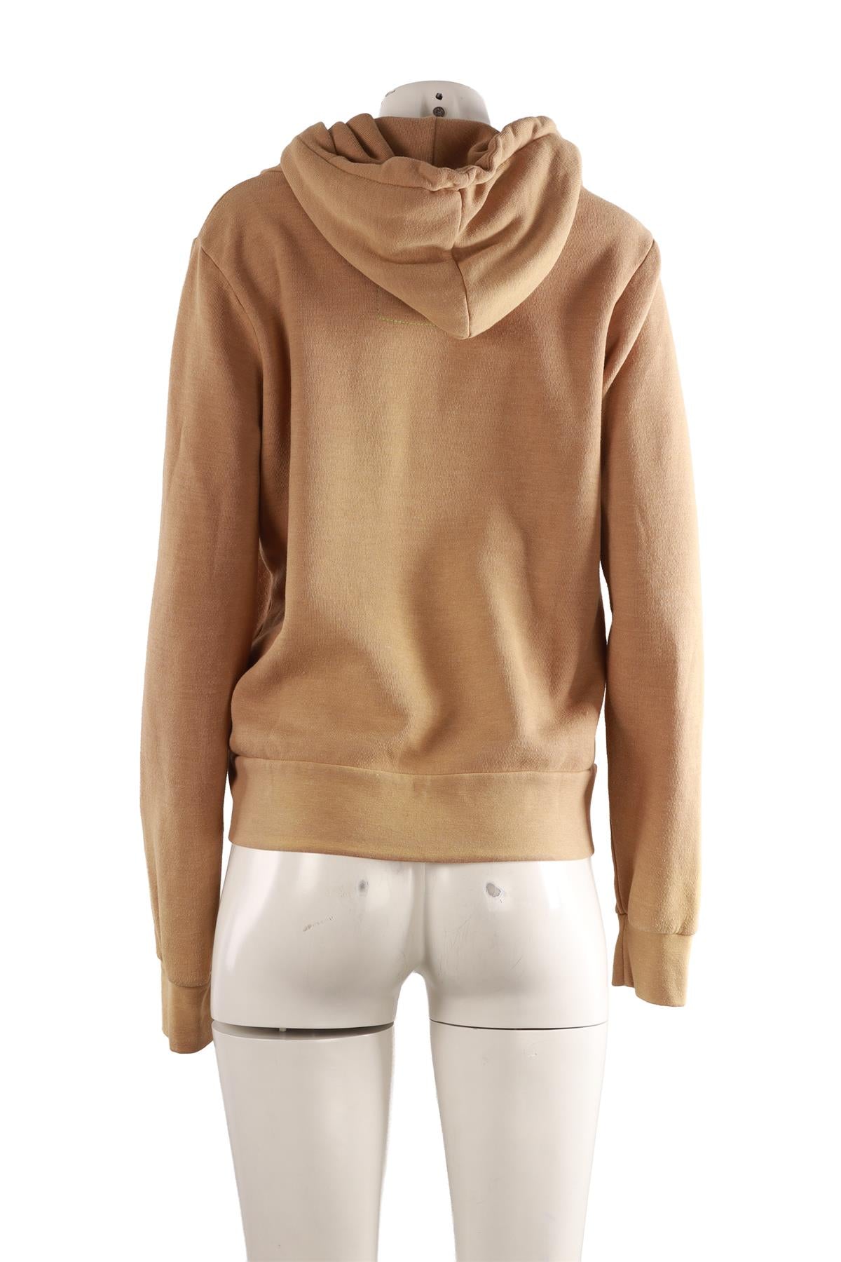 BEIGE COTTON HOODIE