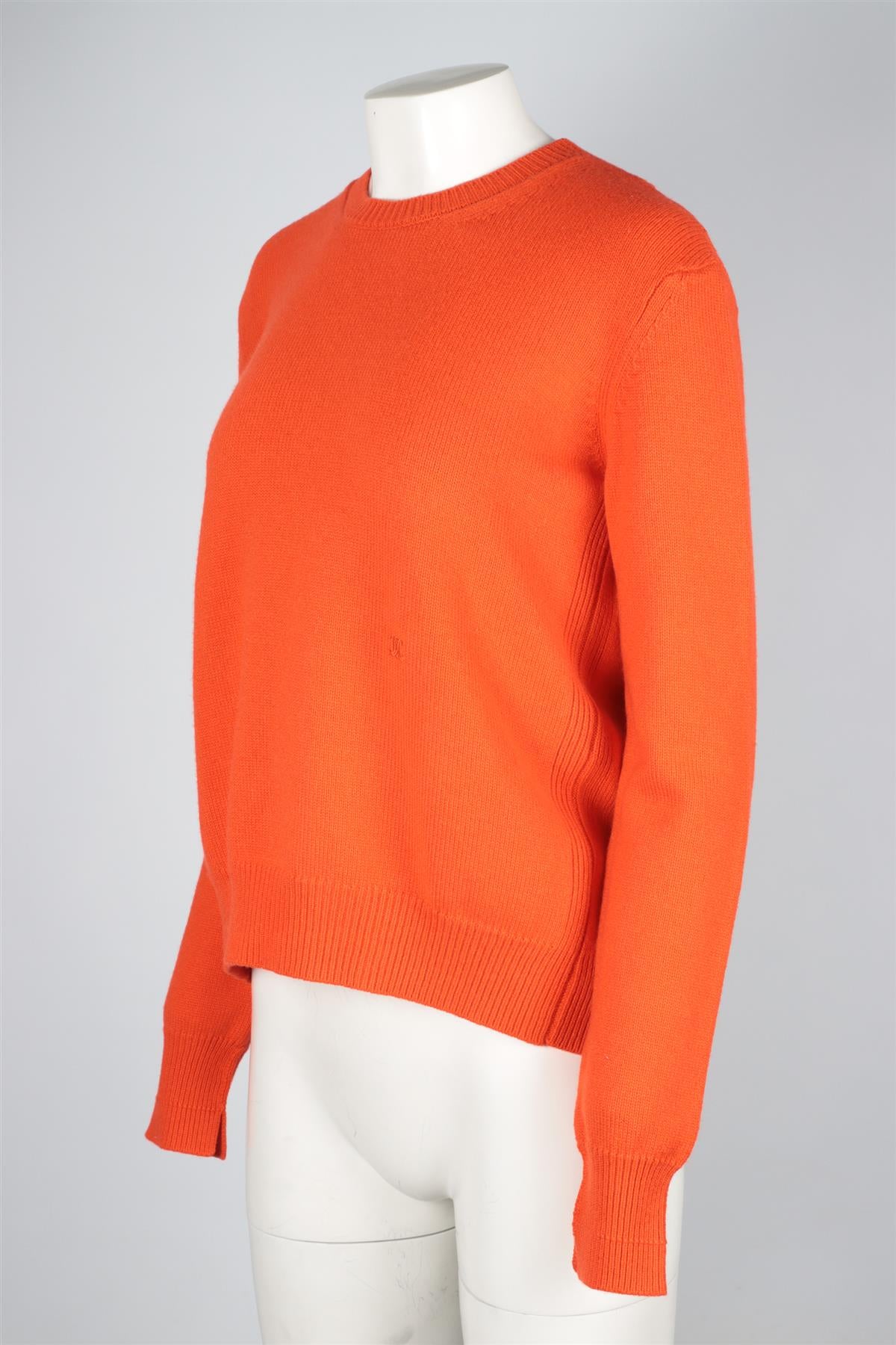 CELINE ORANGE TRIOMPHE CASHMERE SWEATER SMALL