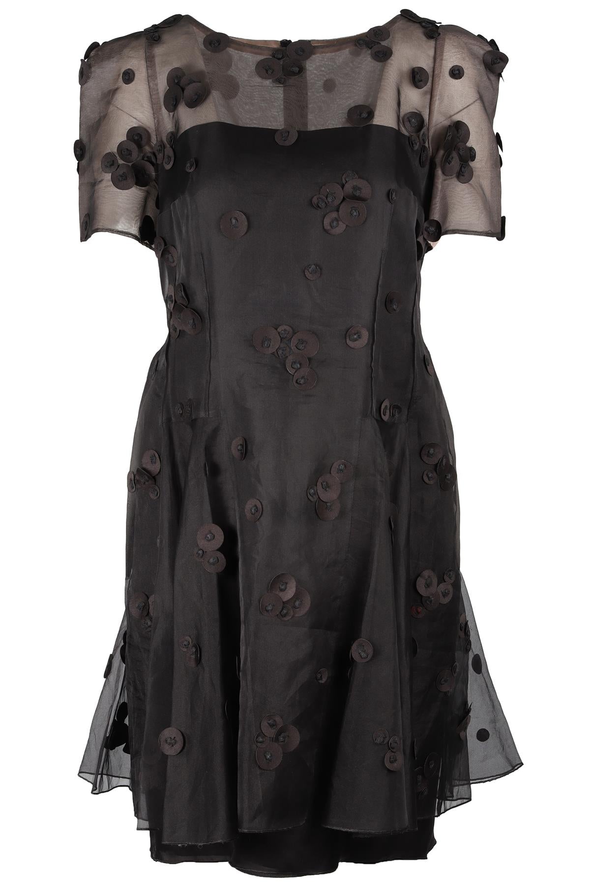 JACQUES AZAGURY BLACK SILK DRESS UK 14