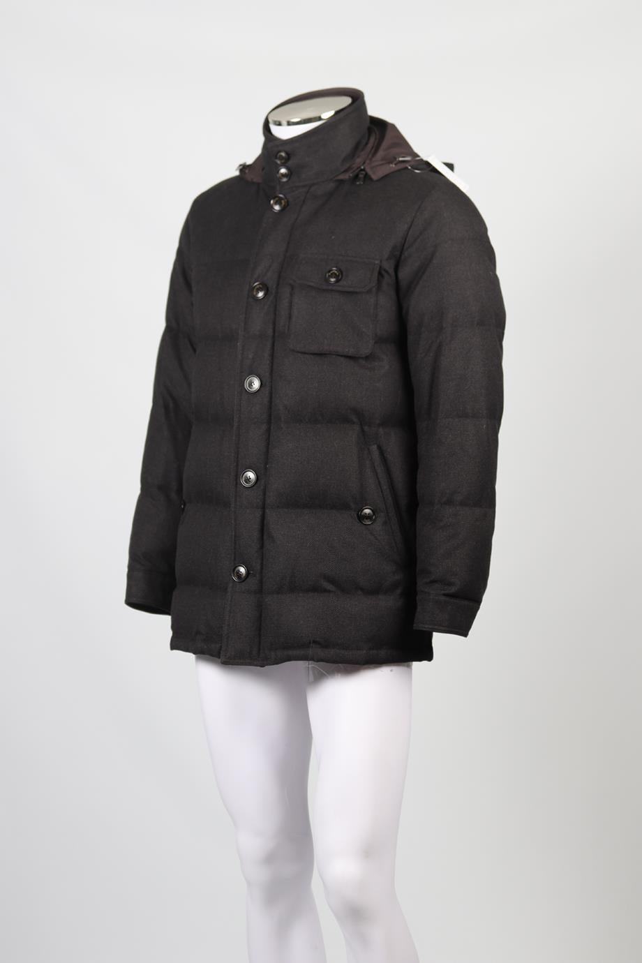 ERMENEGILDO ZEGNO MEN'S PADDED WOOL DOWN JACKET IT 50 UK/US 40, IT 50