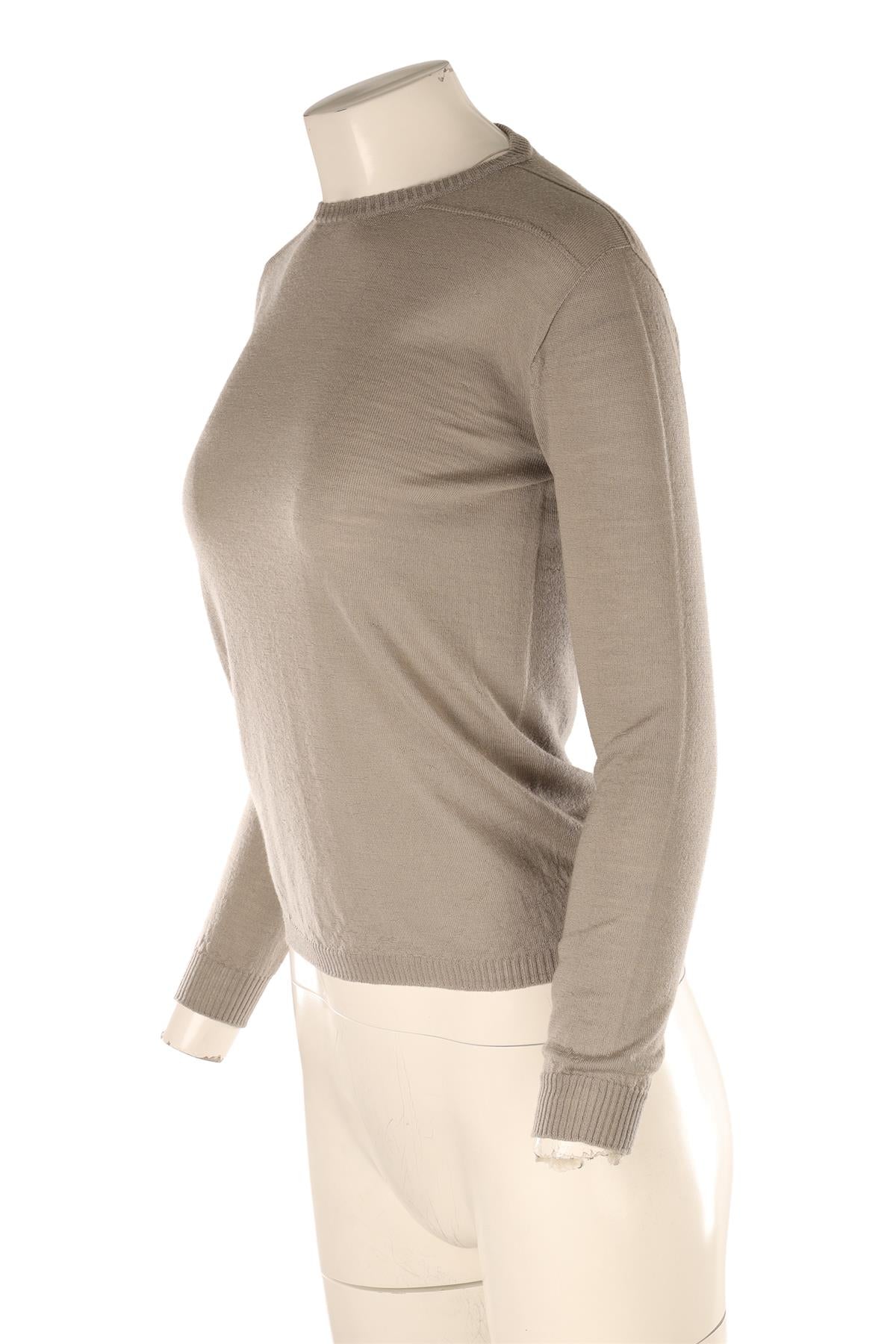 RICK OWENS GREY WOOL SWEATER UK 12