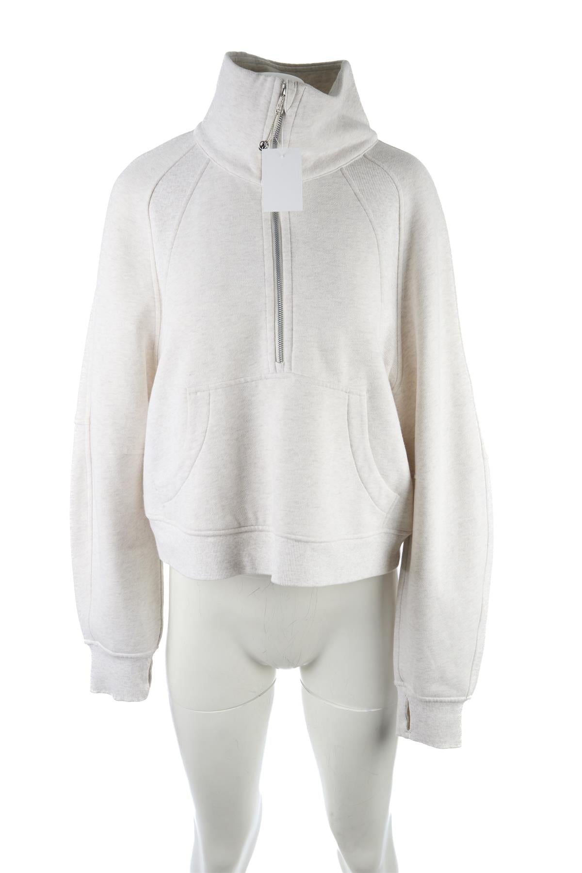 LULULEMON ECRU COTTON SWEATSHIRT MEDIUM-LARGE