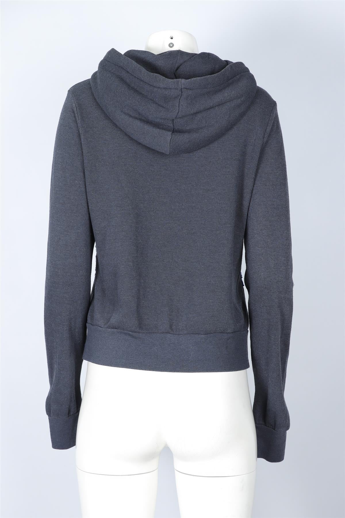 AVIATOR NATION GREY COTTON HOODIE XSMALL
