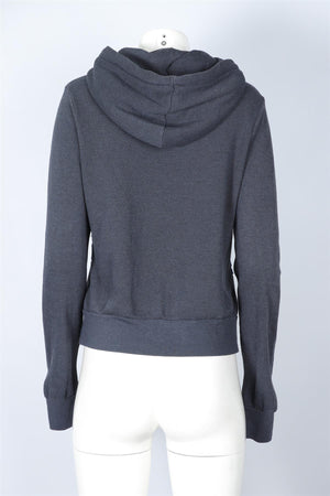 AVIATOR NATION GREY COTTON HOODIE XSMALL