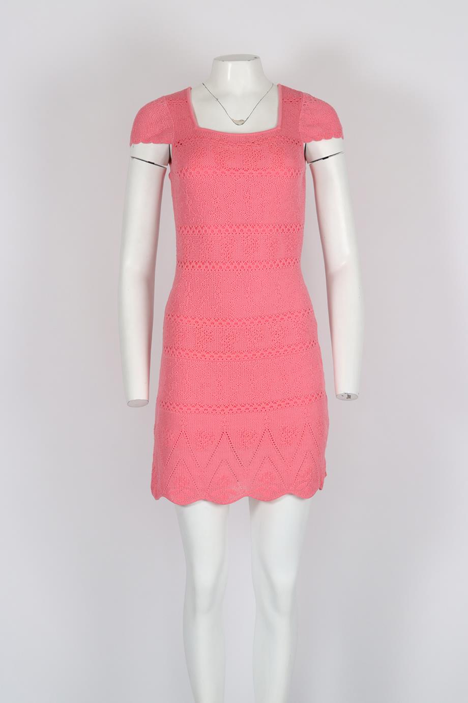 LOVESHACKFANCY CROCHET KNIT MINI DRESS MEDIUM