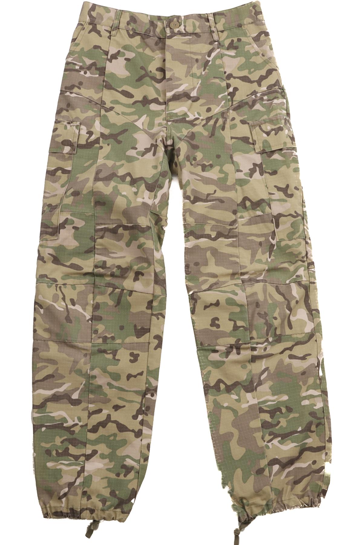 VETEMENTS GREEN COTTON TAPERED PANTS MEDIUM