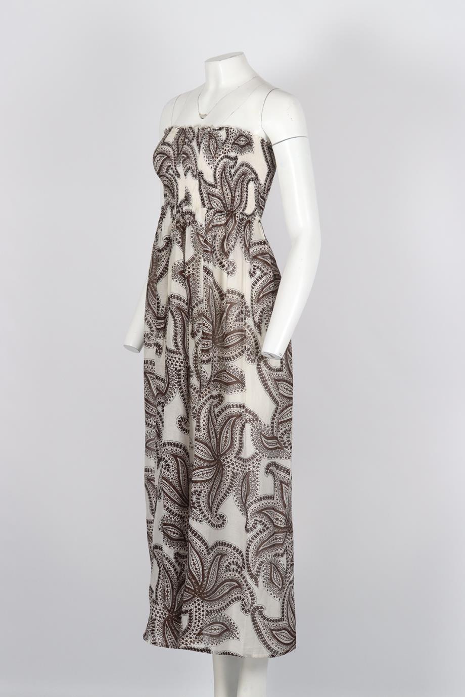 HEIDI KLEIN PRINTED COTTON AND SILK MAXI DRESS UK 8