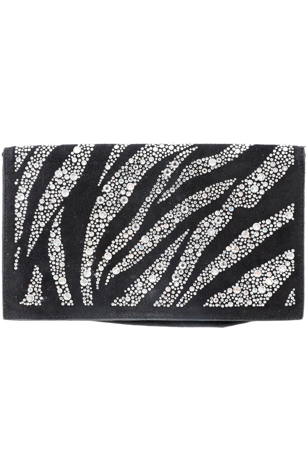 ROBERTO CAVALLI BLACK SUEDE CLUTCH