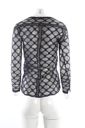 ISABEL MARANT BLACK LACE TOP FR 36 UK 8