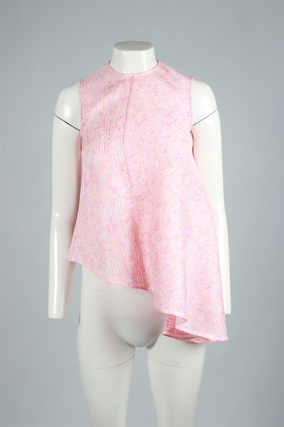 EUDON CHOI PINK SILK BLEND TOP UK 6
