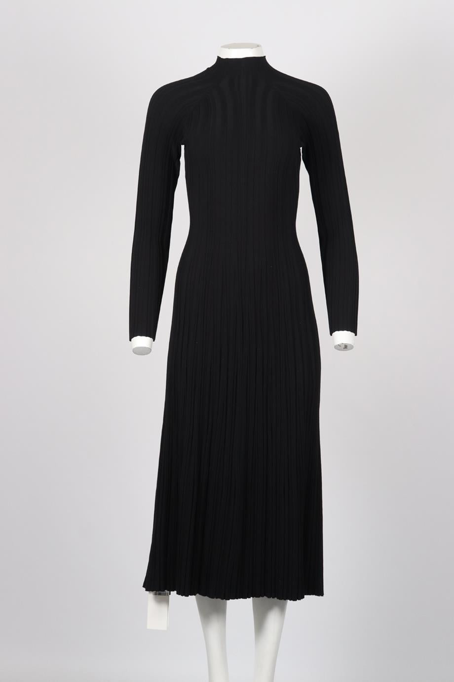 DION LEE RIBBED COTTON BLEND MIDI DRESS MEDIUM