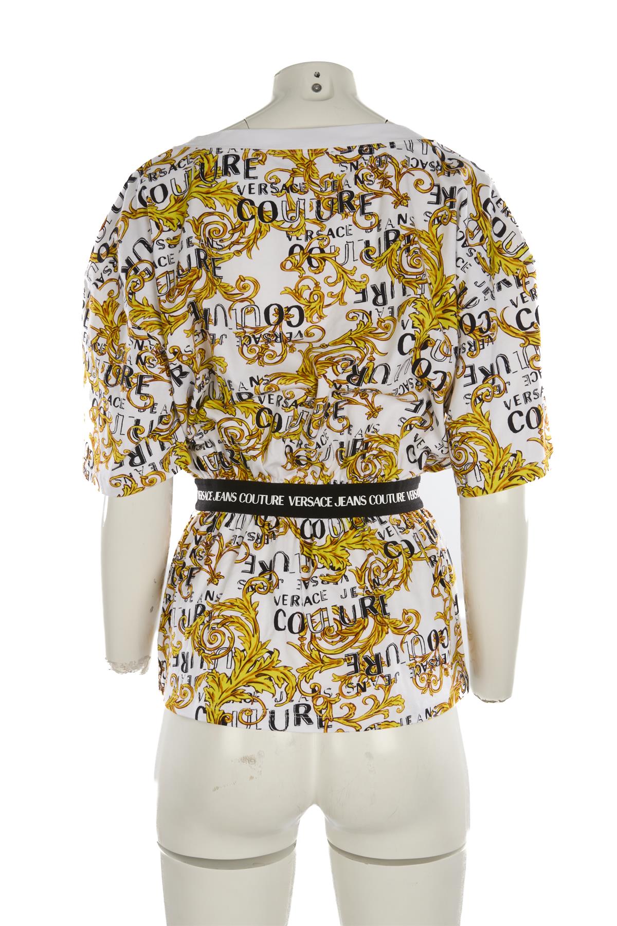 VERSACE JEANS COUTURE MULTI COTTON TOP MEDIUM