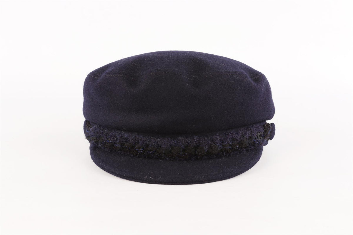 CHANEL NAVY 2019 WOOL CAP MEDIUM