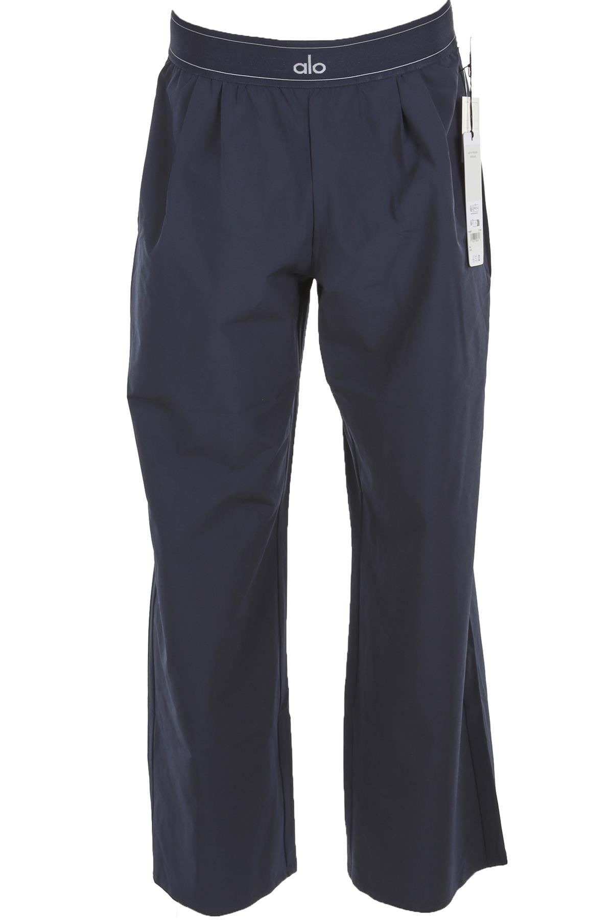 ALO YOGA NAVY SHELL STRAIGHT LEG PANTS MEDIUM